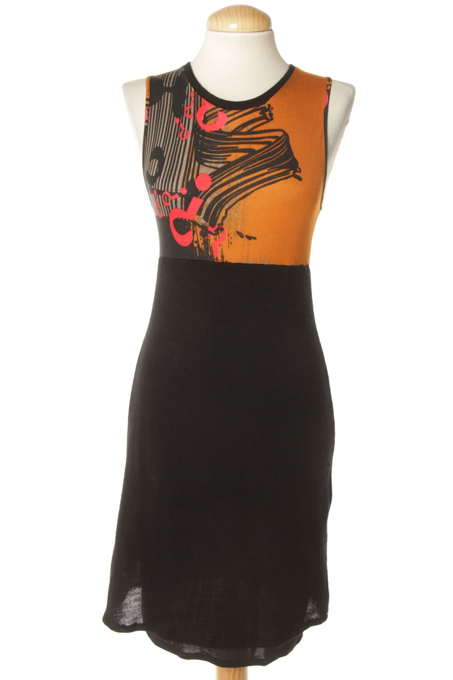 Vestido casual de paramita de la talla S, de color negro