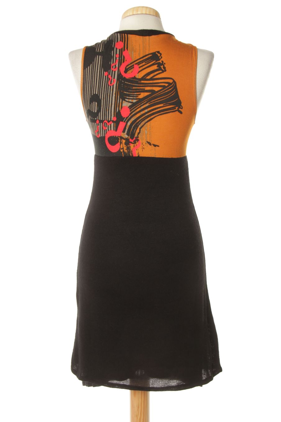 Vestido casual de paramita de la talla S, de color negro