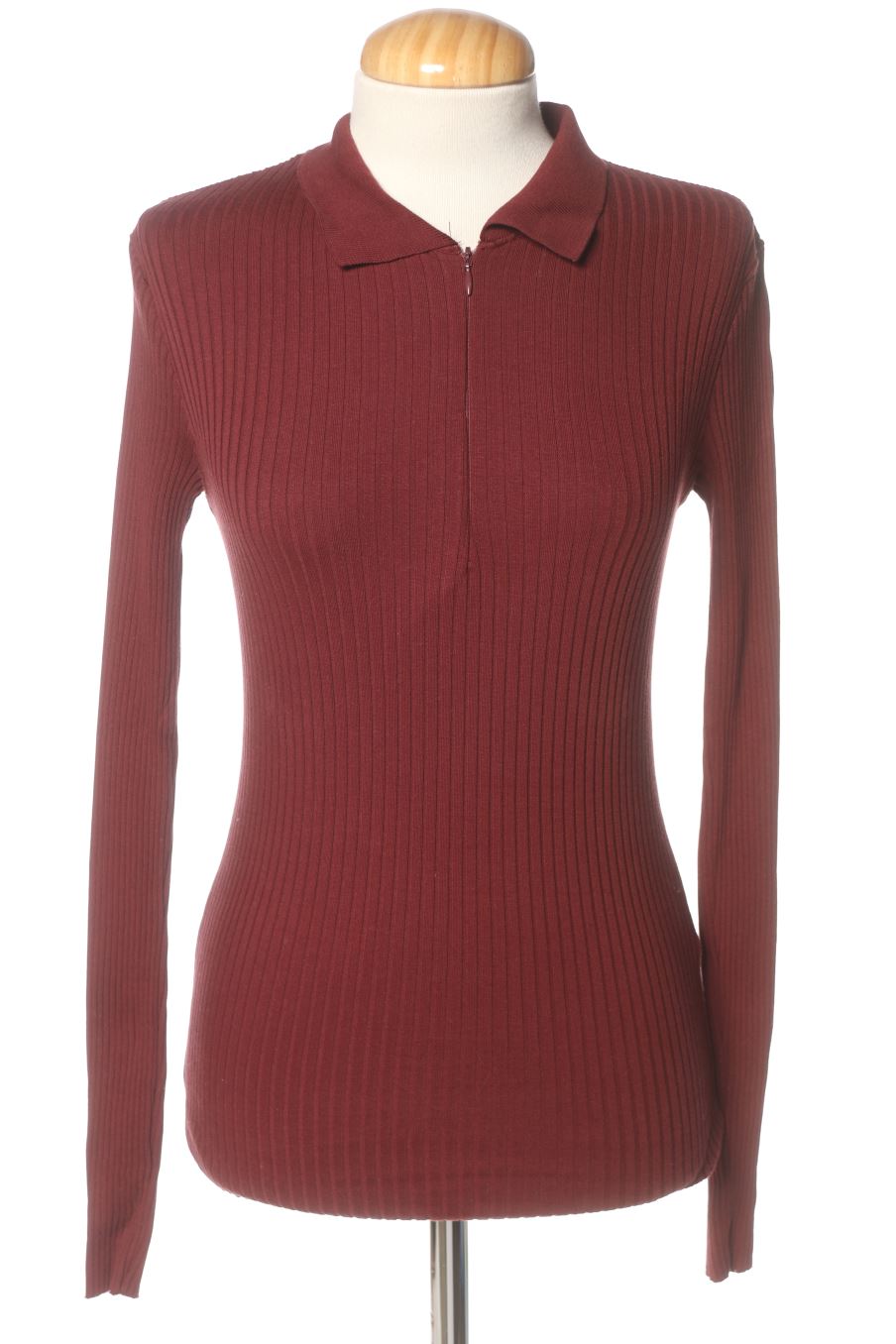 Maglietta a maniche lunghe de Zara de la talla M, de color bordeaux