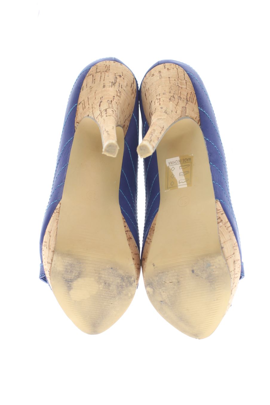 Zapatos de tacon de SDS de la talla 38, de color azul de