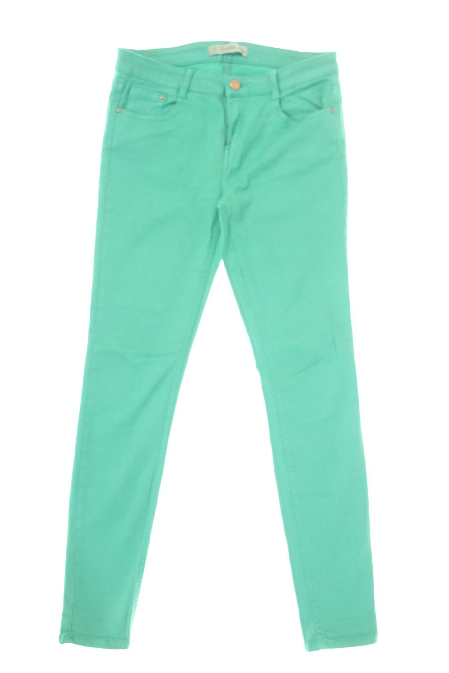 Vaquero de Trafaluc de la talla 38, de color verde de ropa vaquera