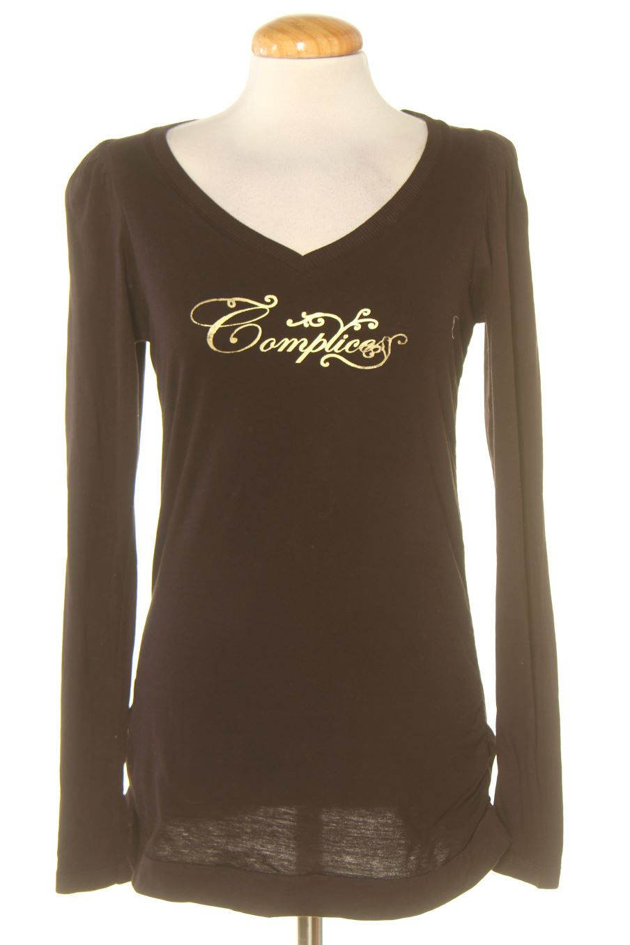 T-shirt à manches longues Complices de la taille S, de couleur noir