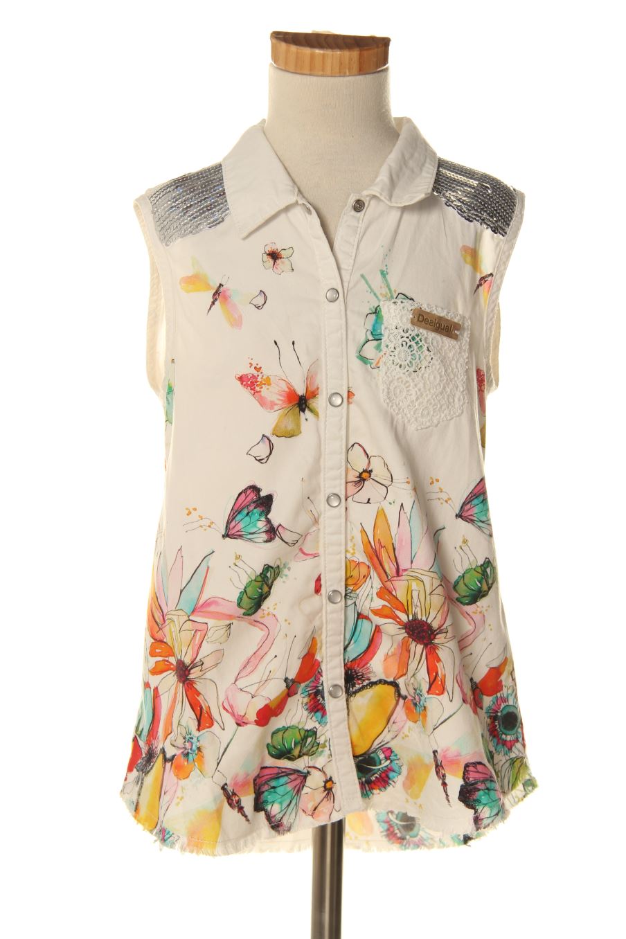 Camisa sin mangas de Desigual de la talla 7 años de segunda mano