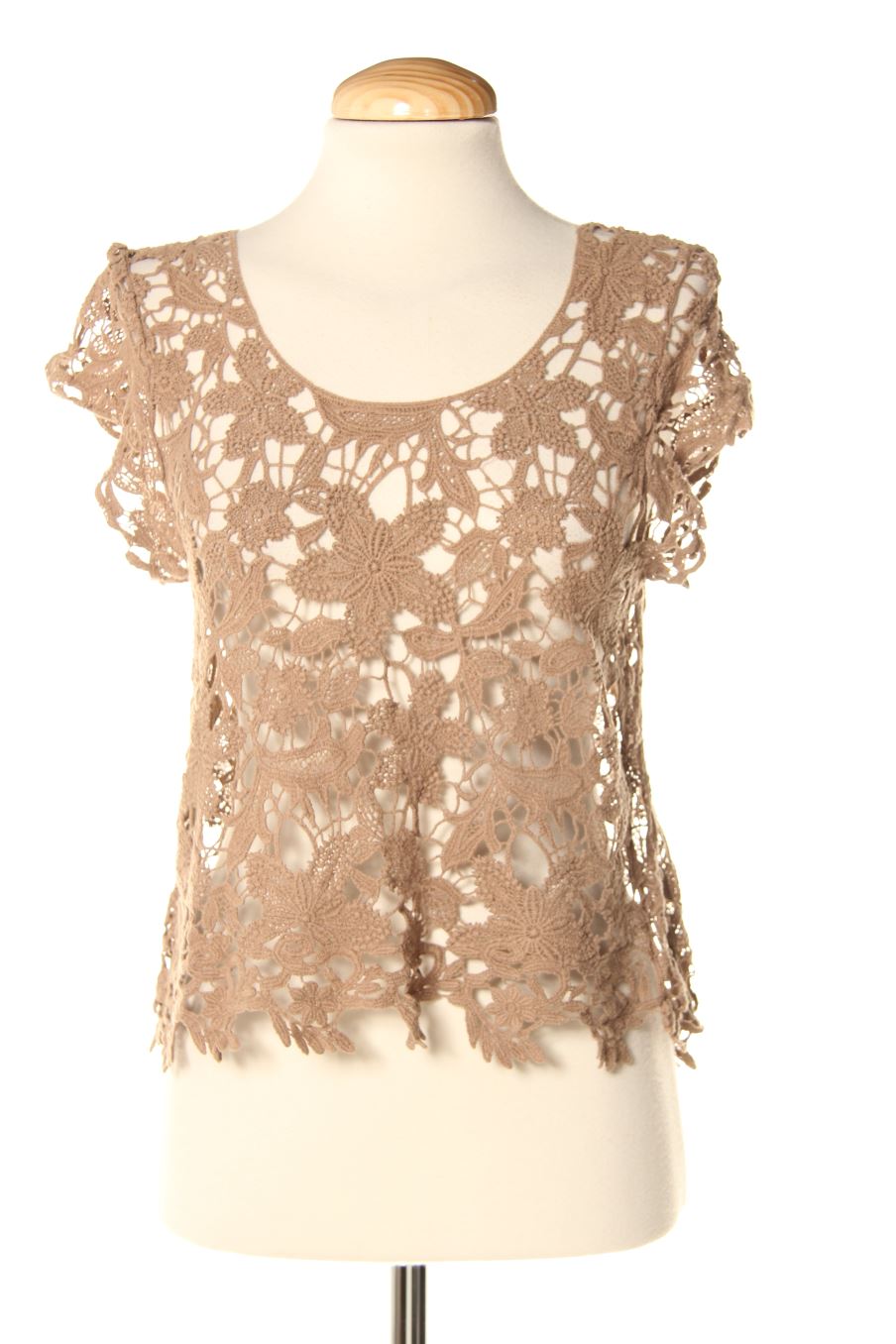 Blusa de manga corta de Lautinel de la talla S, de color marrón