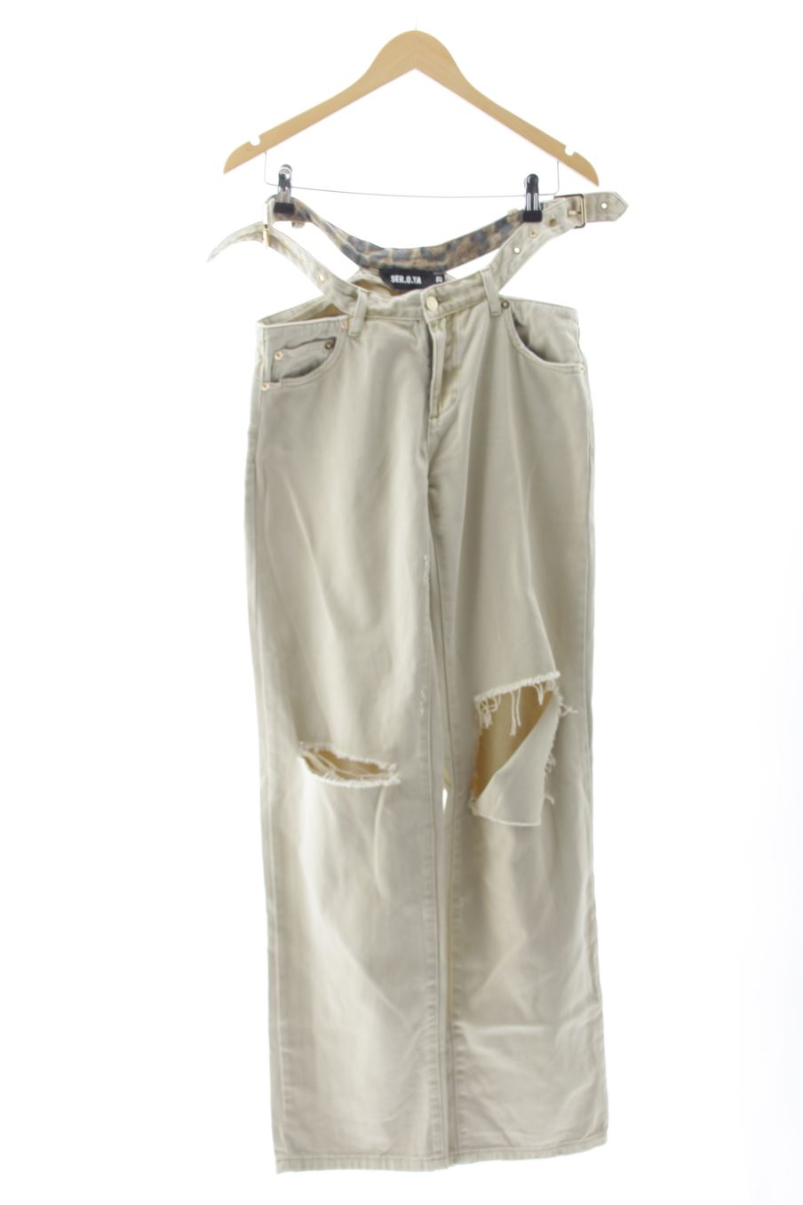 Vaquero de SER.O.YA de la talla 38, de color beige de ropa vaquera