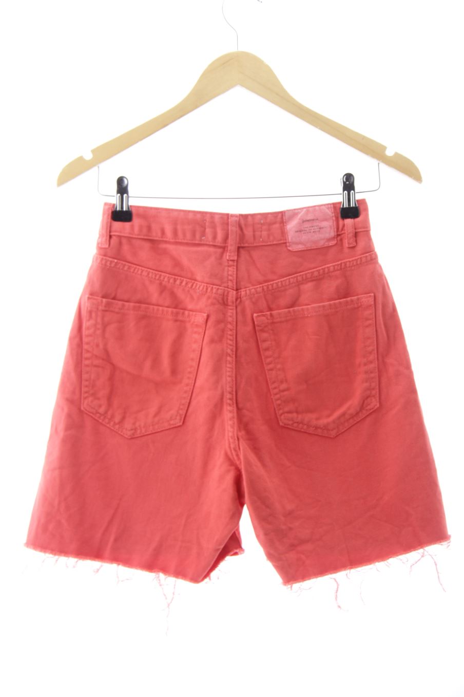 Shorts Stradivarius de la taille 34, de couleur orange de denim