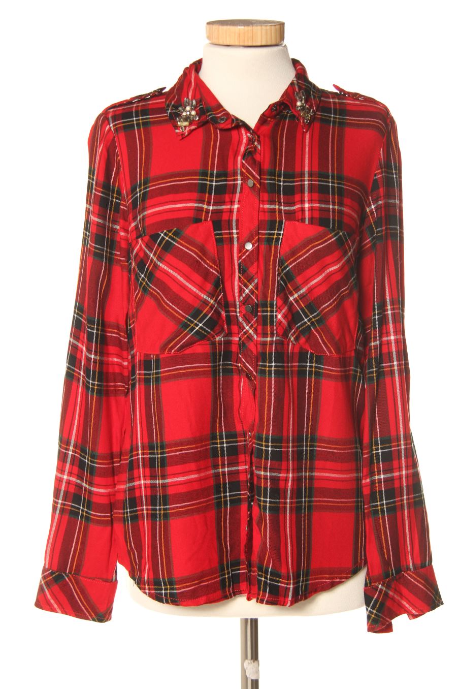 Camisa de Stradivarius de la talla M, de color cuadros