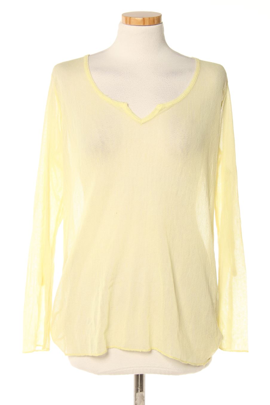 Langärmeliges T-Shirt von PERCENTIL Größe 38, Farbe Gelb, für