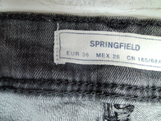 Jeans Springfield de la taille 36, de couleur gris de denim