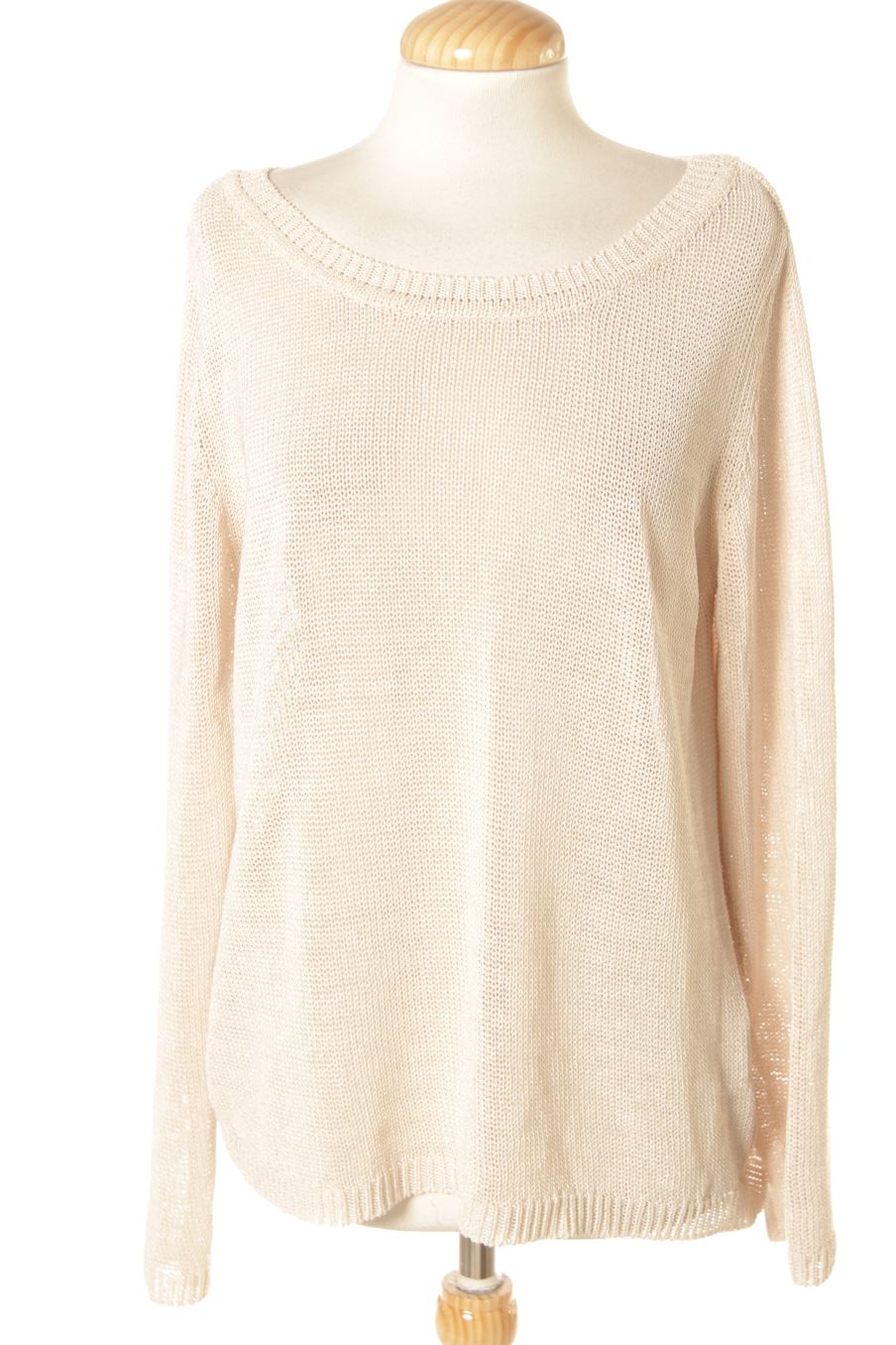 Pull Massimo Dutti de la taille L, de couleur beige