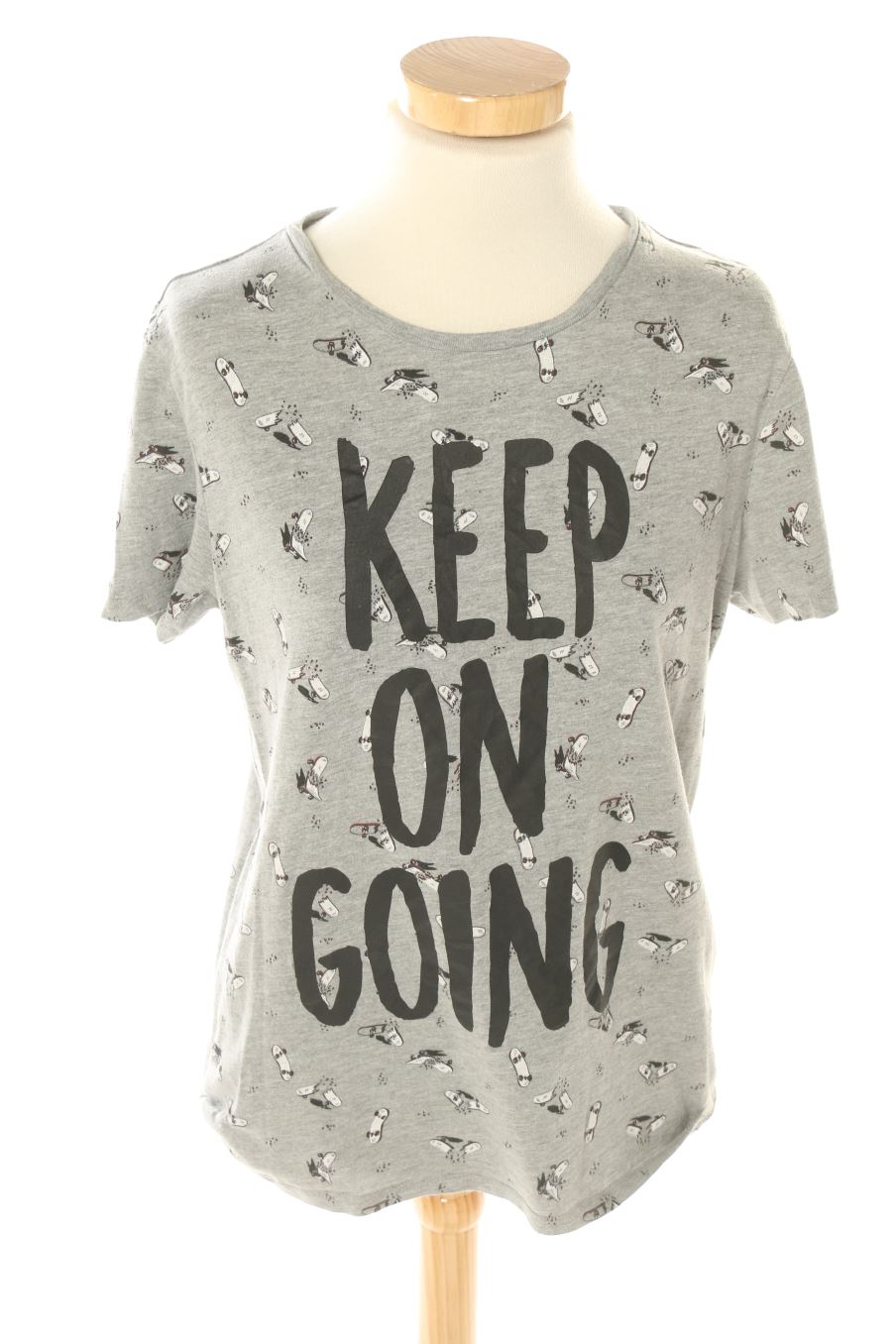 Camiseta de Bershka de la talla S, de color gris