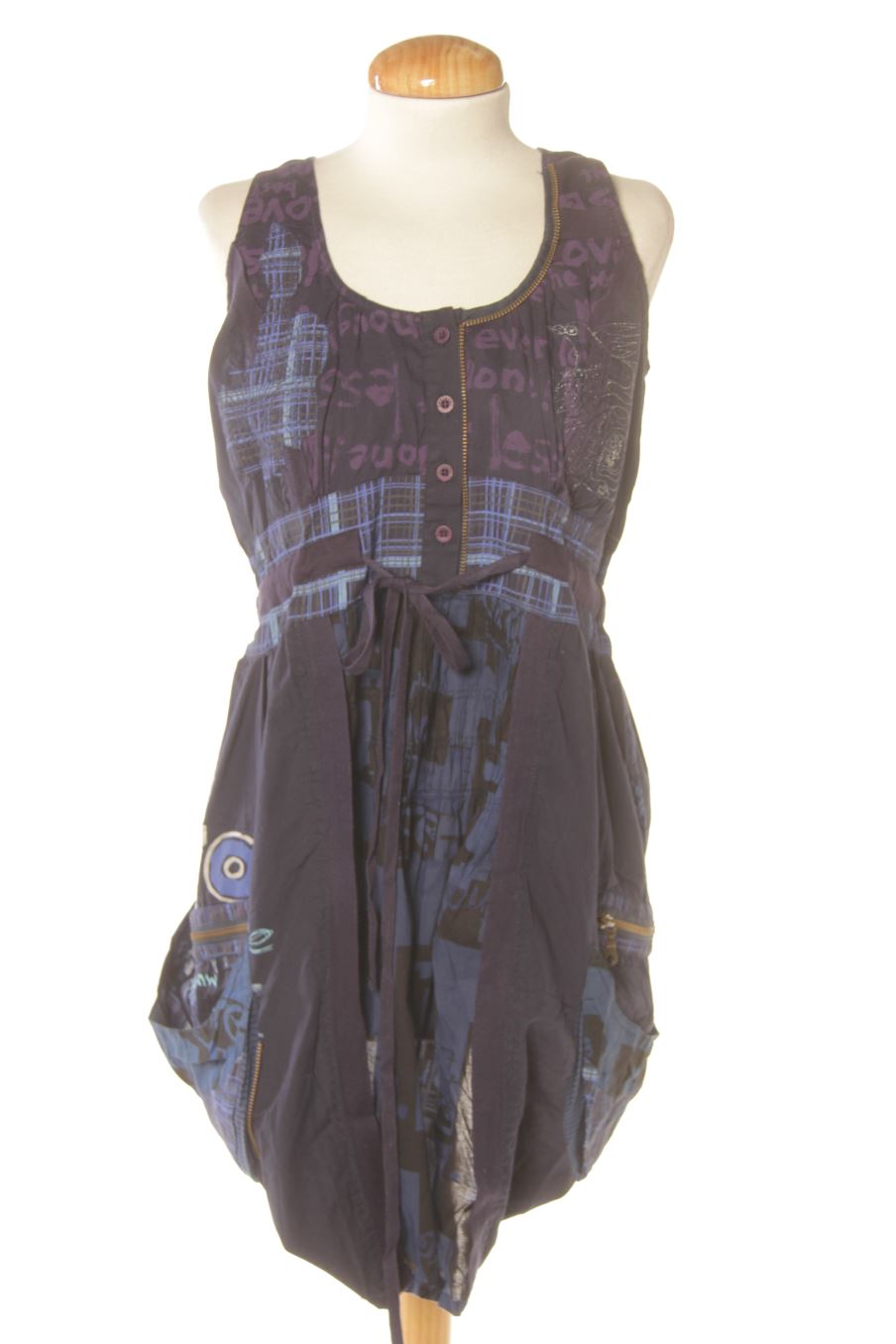 Robe casual Desigual de la taille 38, de couleur bleu marine