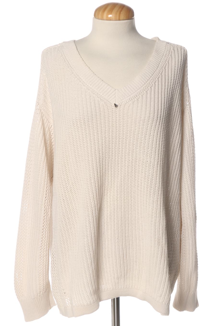 Pull Guess de la taille L, de couleur blanc