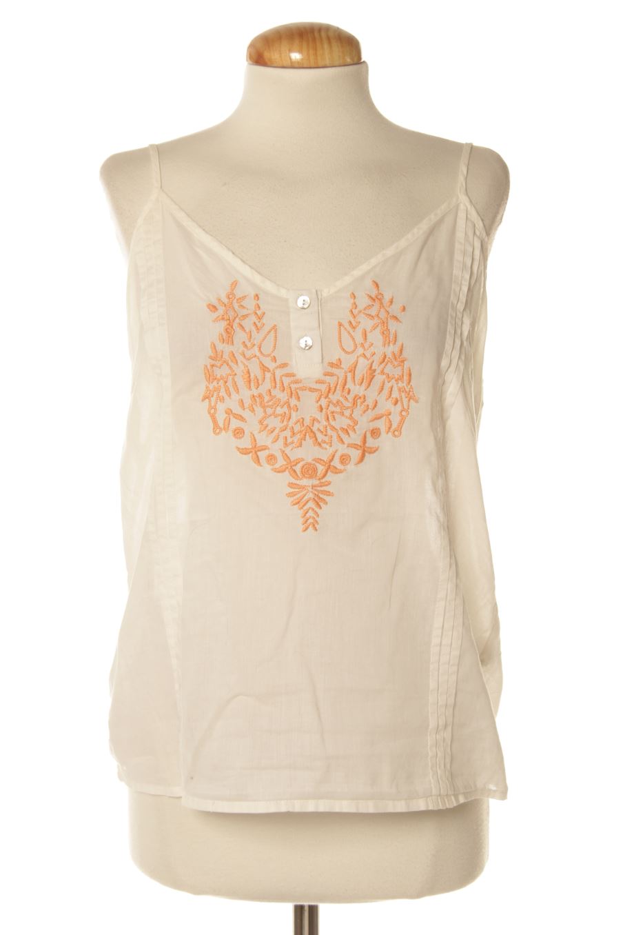 Aufwändiges Top von Surkana Größe S, Farbe Weiss, für