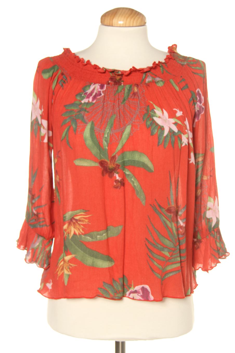 Blusa de manga larga de Desigual de la talla XS, de color flores