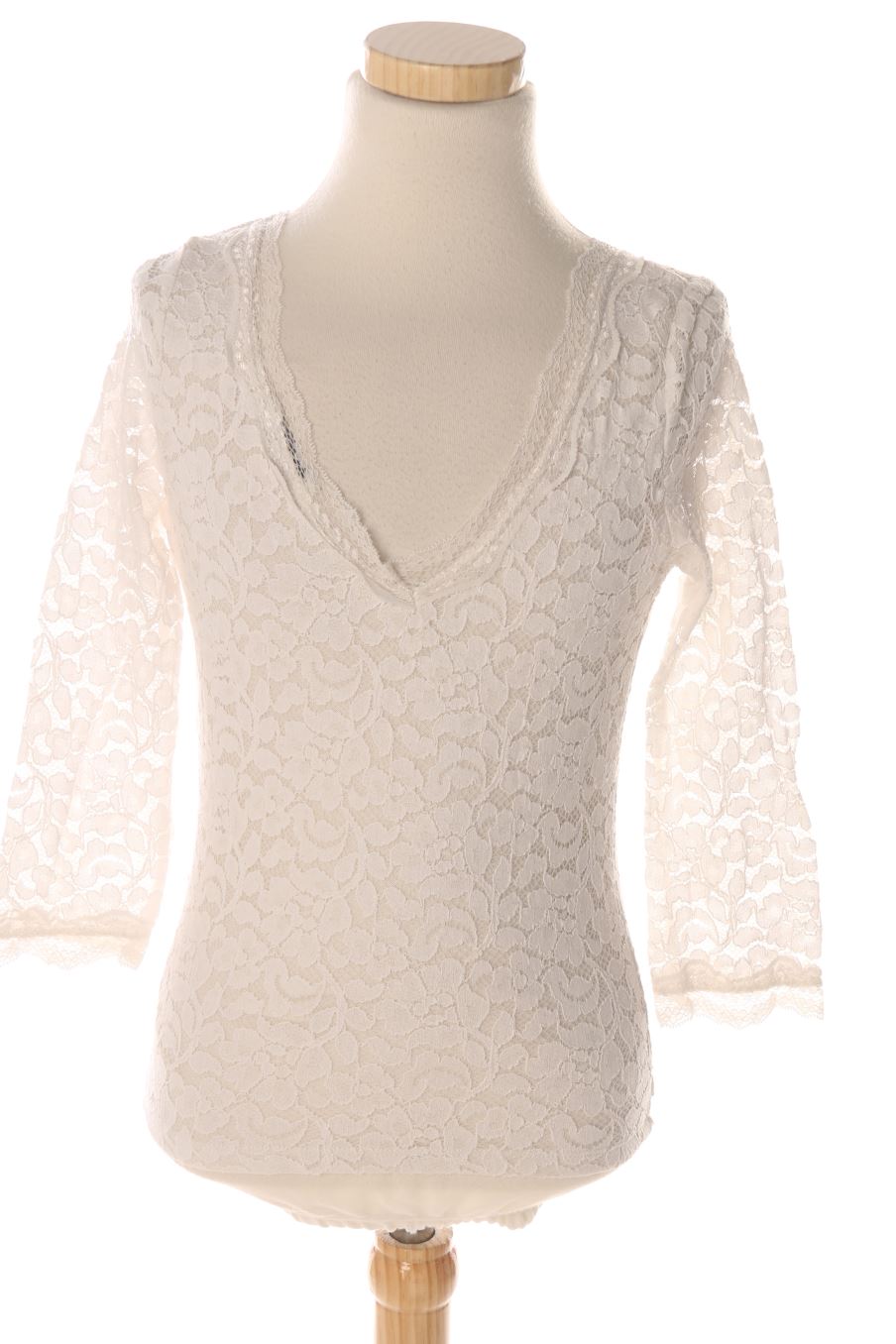 Langärmeliges T-Shirt von Bershka Größe M, Farbe Weiss, für