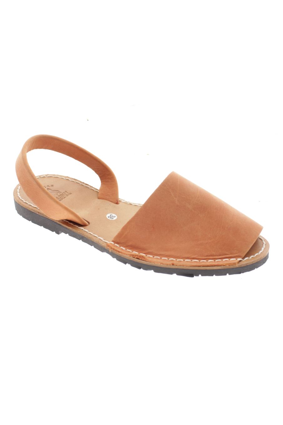 Sandalias planas de Jalonty de la talla 38, de color marrón de