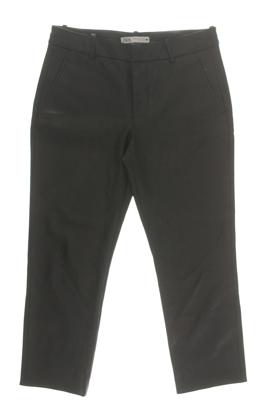 Pantalones de Zara de la talla 38, de color negro de sintético