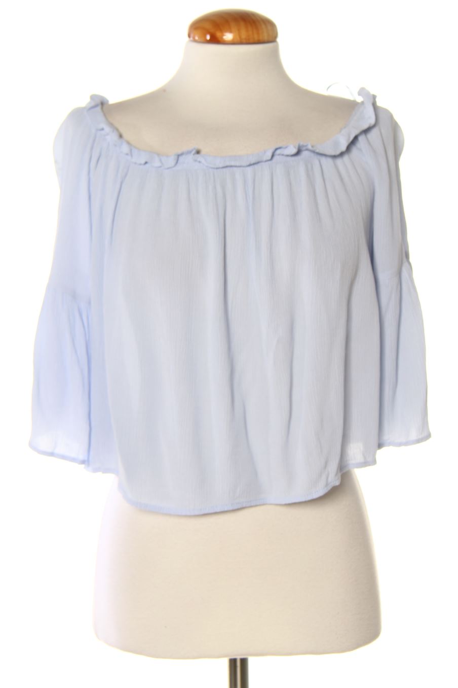 Langärmelige Bluse von Bershka Größe M, Farbe Blau, für
