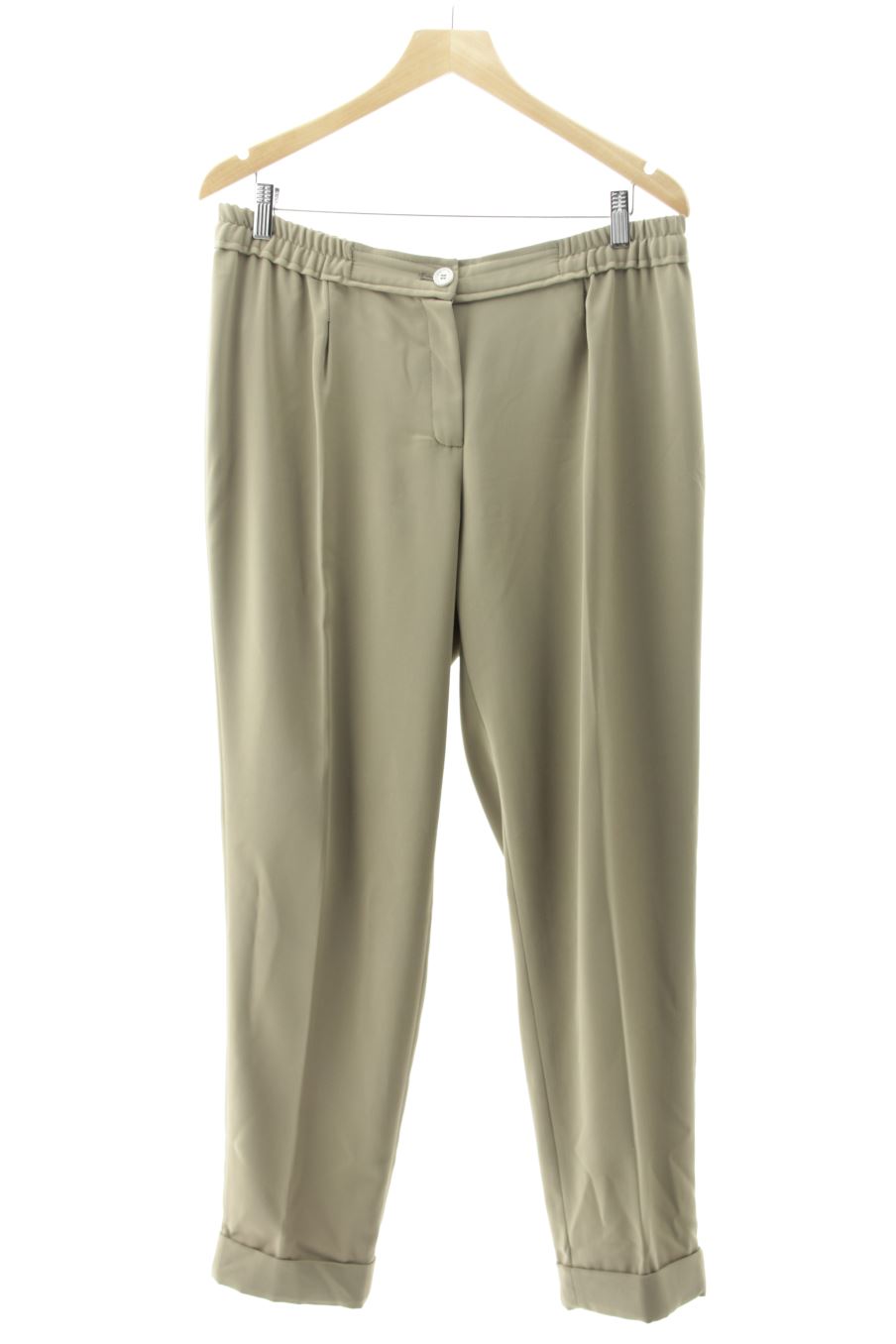 Pantalón Casual de Hongo de la talla 48, de color verde