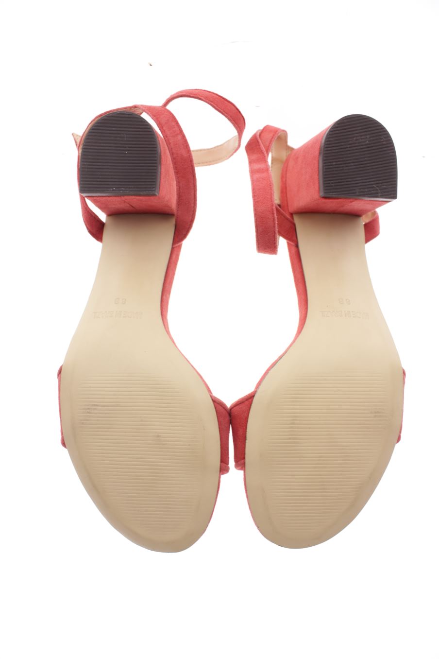 Sandalias tacon de Miss Albright de la talla 39, de color rosa de