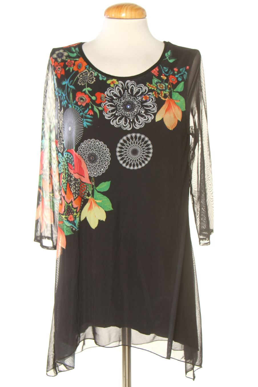 Blouse à manches longues Desigual de la taille L, de couleur imprimés