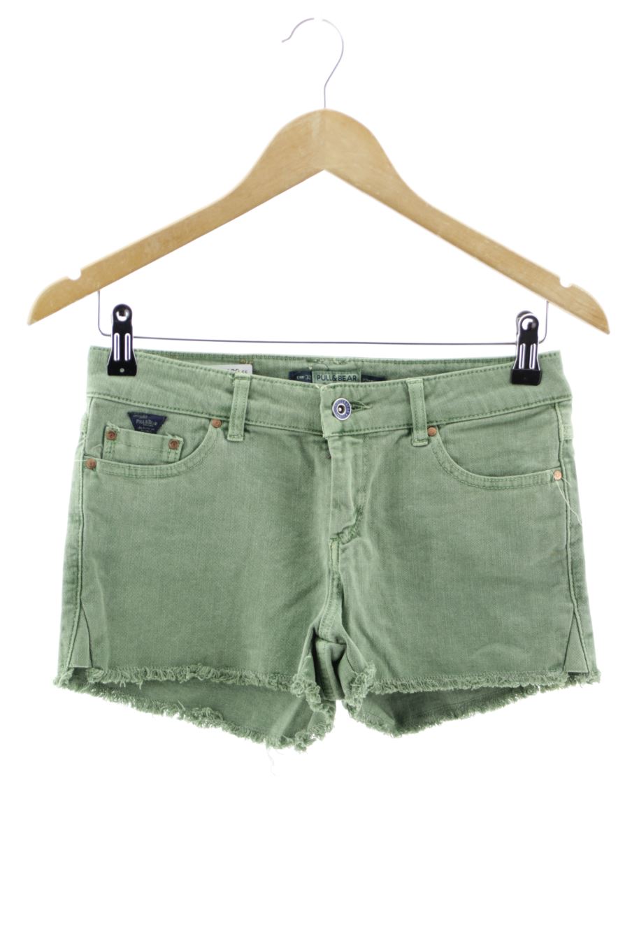 Shorts Pull & Bear de la taille 32, de couleur vert de denim