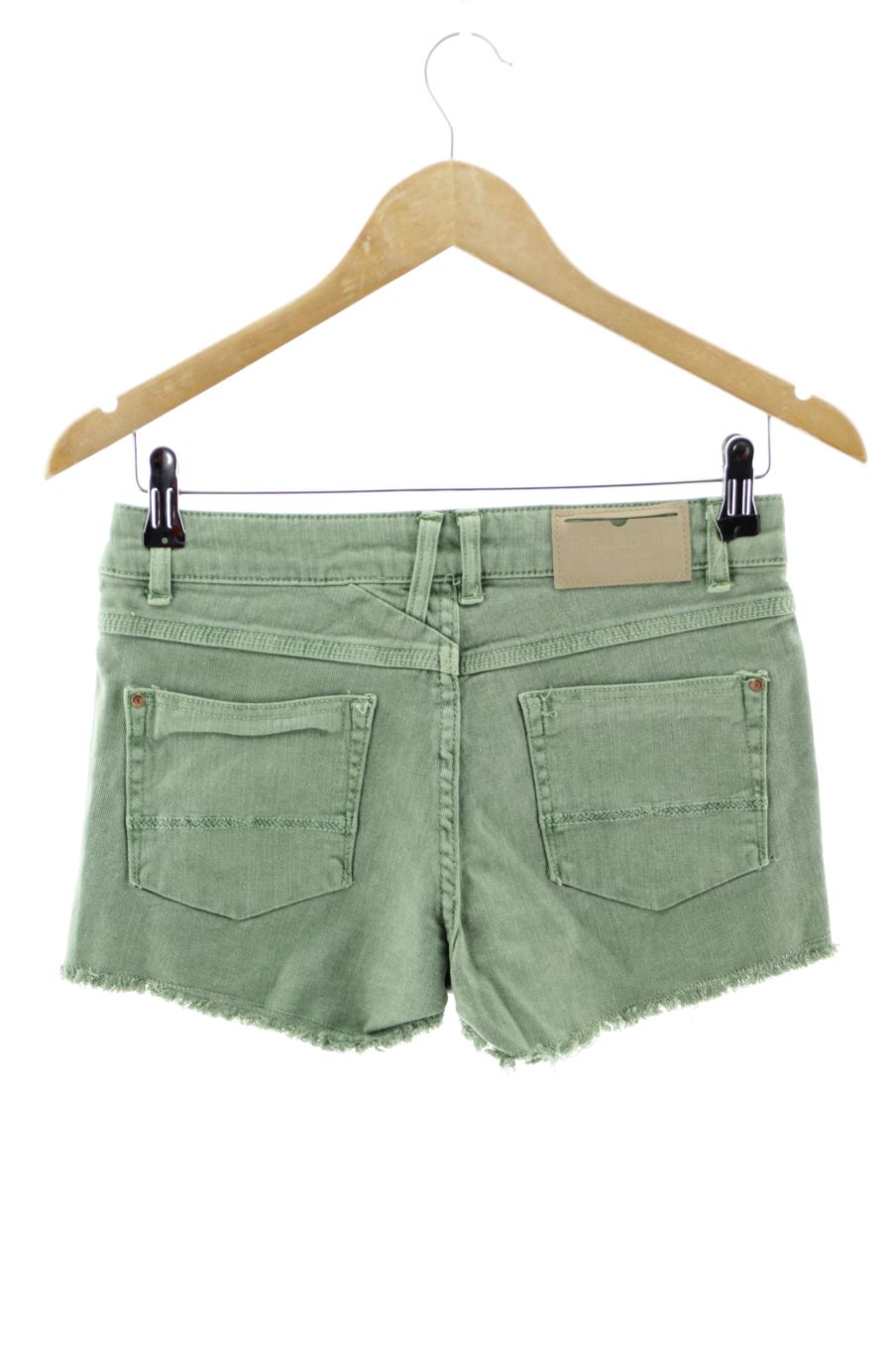 Shorts Pull & Bear de la taille 32, de couleur vert de denim