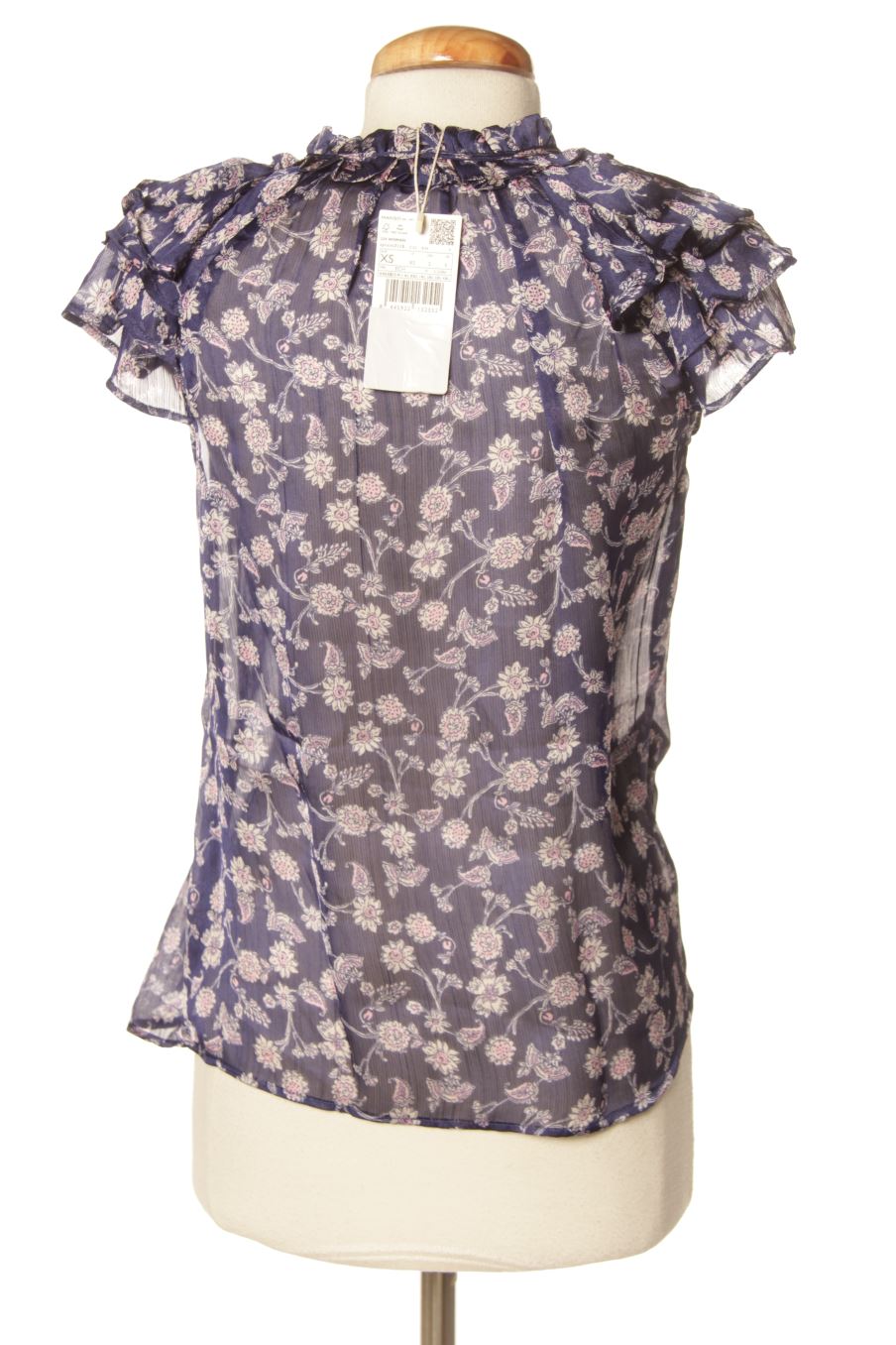 Blouse à manches courtes Mango de la taille XS, de couleur fleurs
