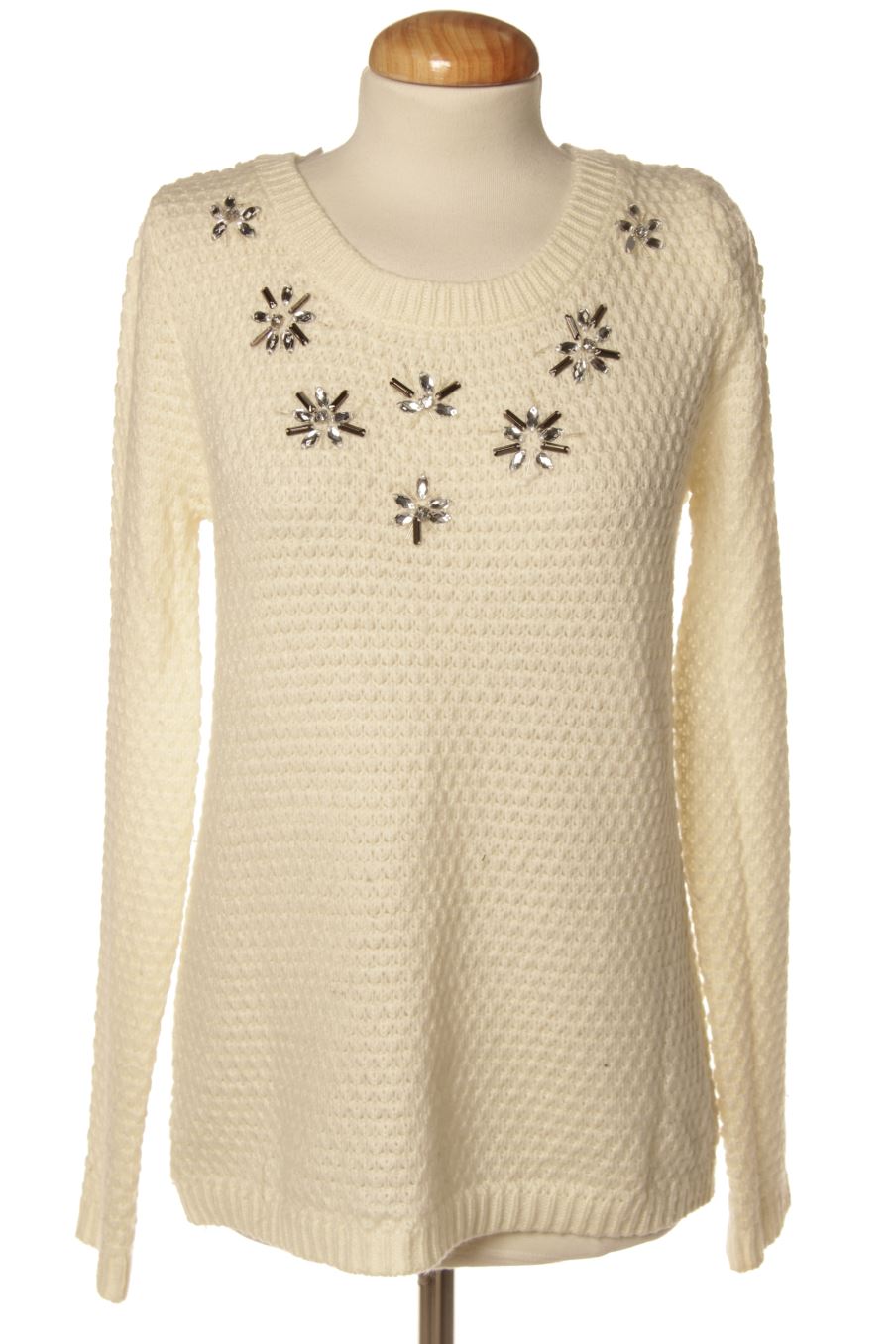 Pull Stradivarius de la taille L, de couleur beige