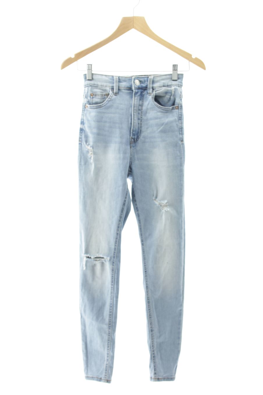 Jeans Stradivarius de la taille 34, de couleur bleu de denim
