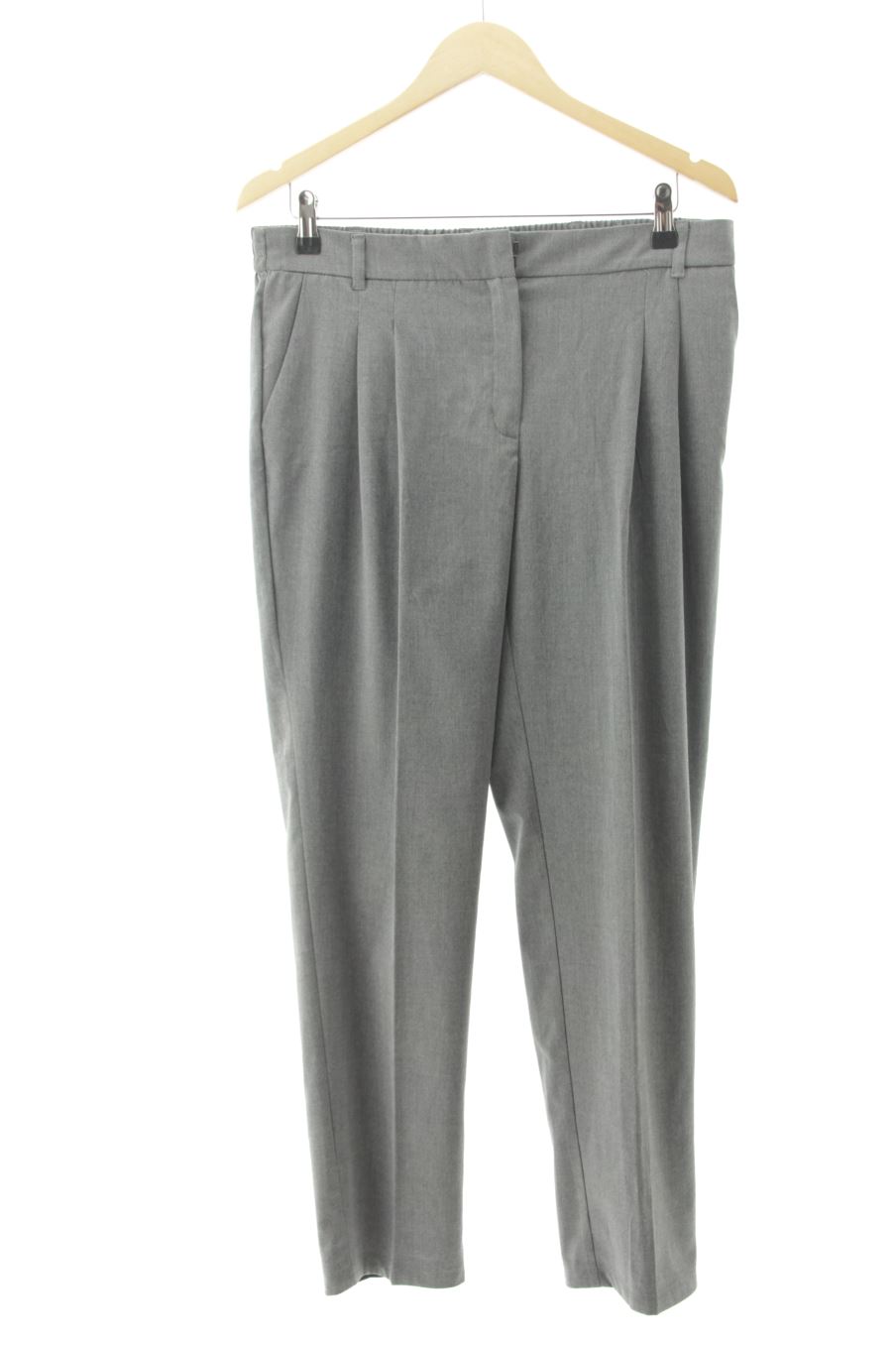 Pantalón de Mango de la talla L, de color gris