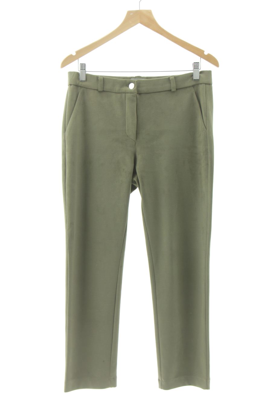 Pantalon zanco de la taille 42, de couleur vert de velours