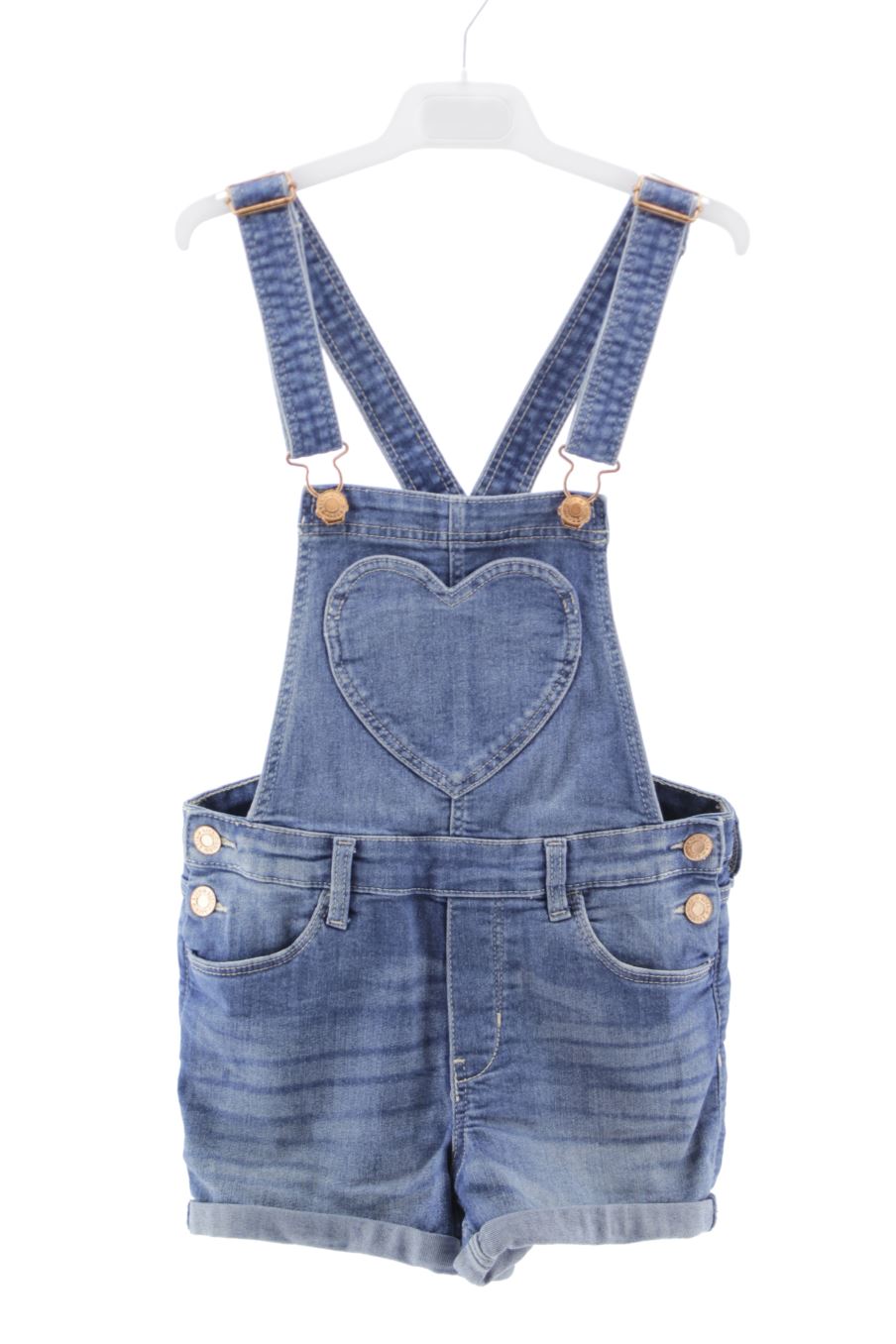 Pantalones de peto de H&M de la talla 9 años de denim de segunda mano