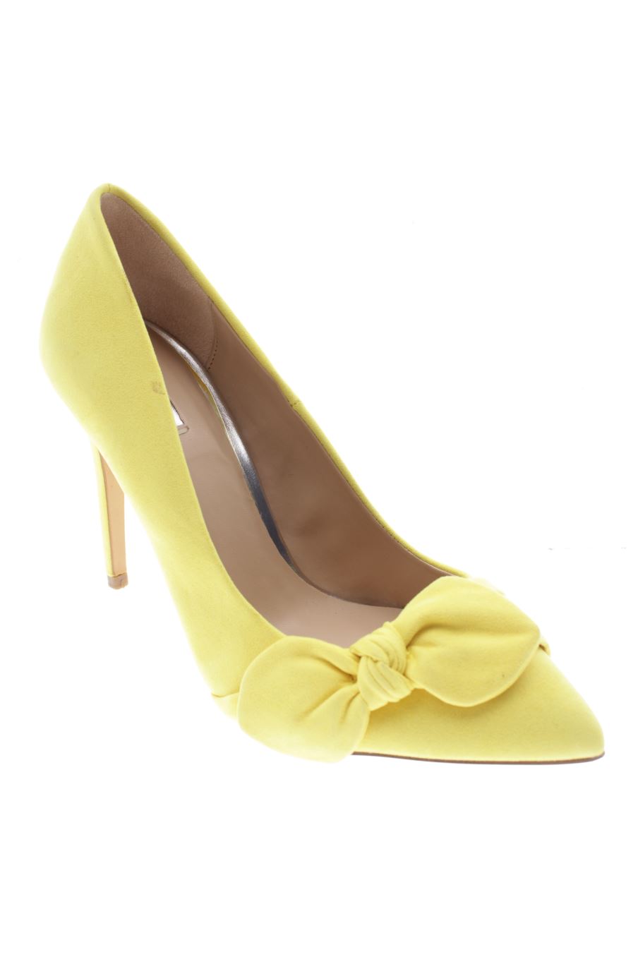 Zapatos de tacon de Bershka de la talla 38, de color amarillo de