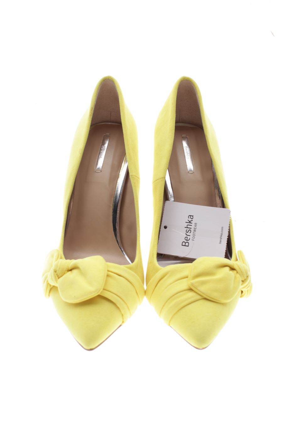 Zapatos de tacon de Bershka de la talla 38, de color amarillo de