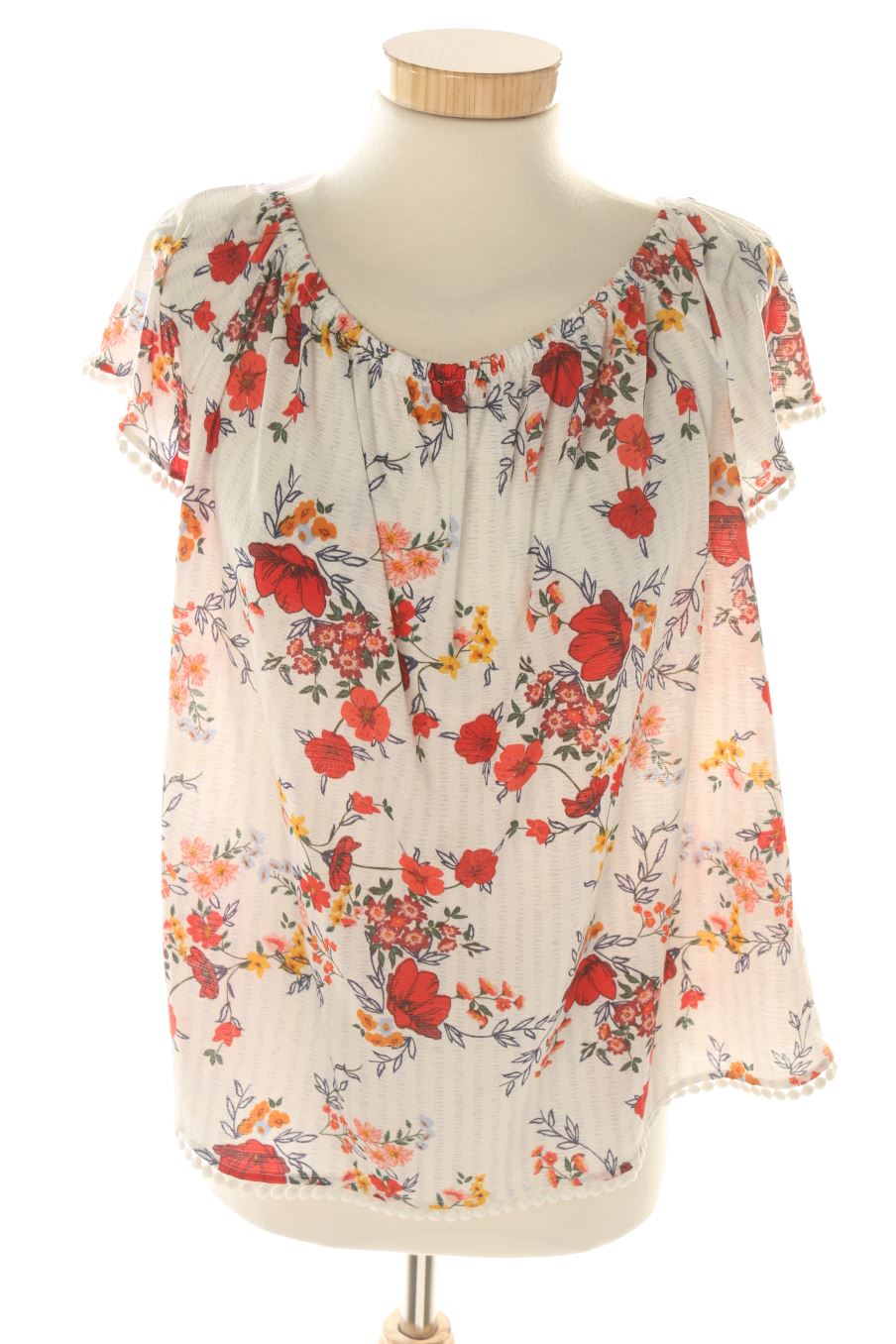 Blouse à manches courtes La Halle de la taille M, de couleur fleurs
