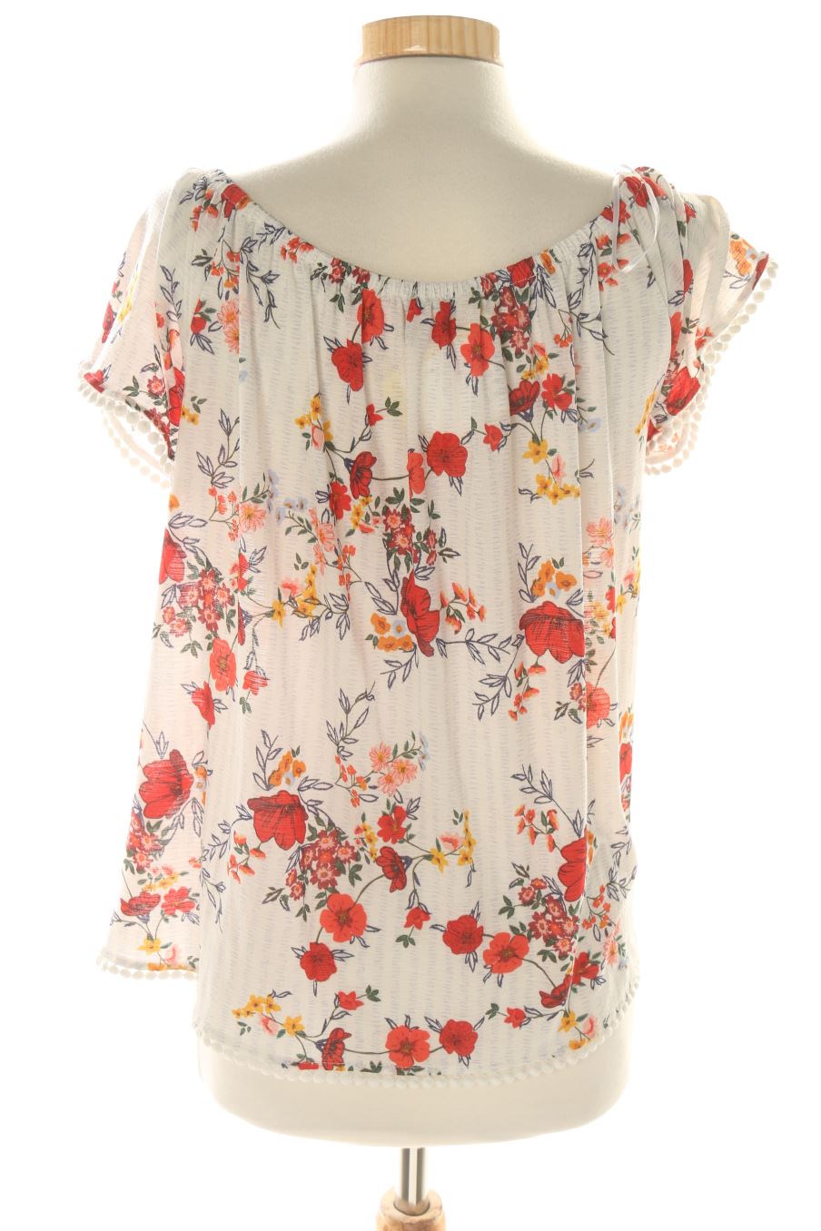 Blouse à manches courtes La Halle de la taille M, de couleur fleurs