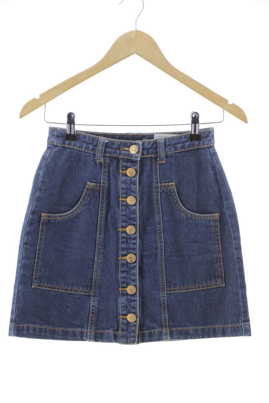 Falda de Stradivarius de la talla 34, de color azul de ropa vaquera
