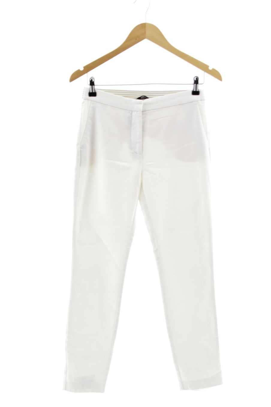 Pantalones de Zara de la talla S, de color blanco