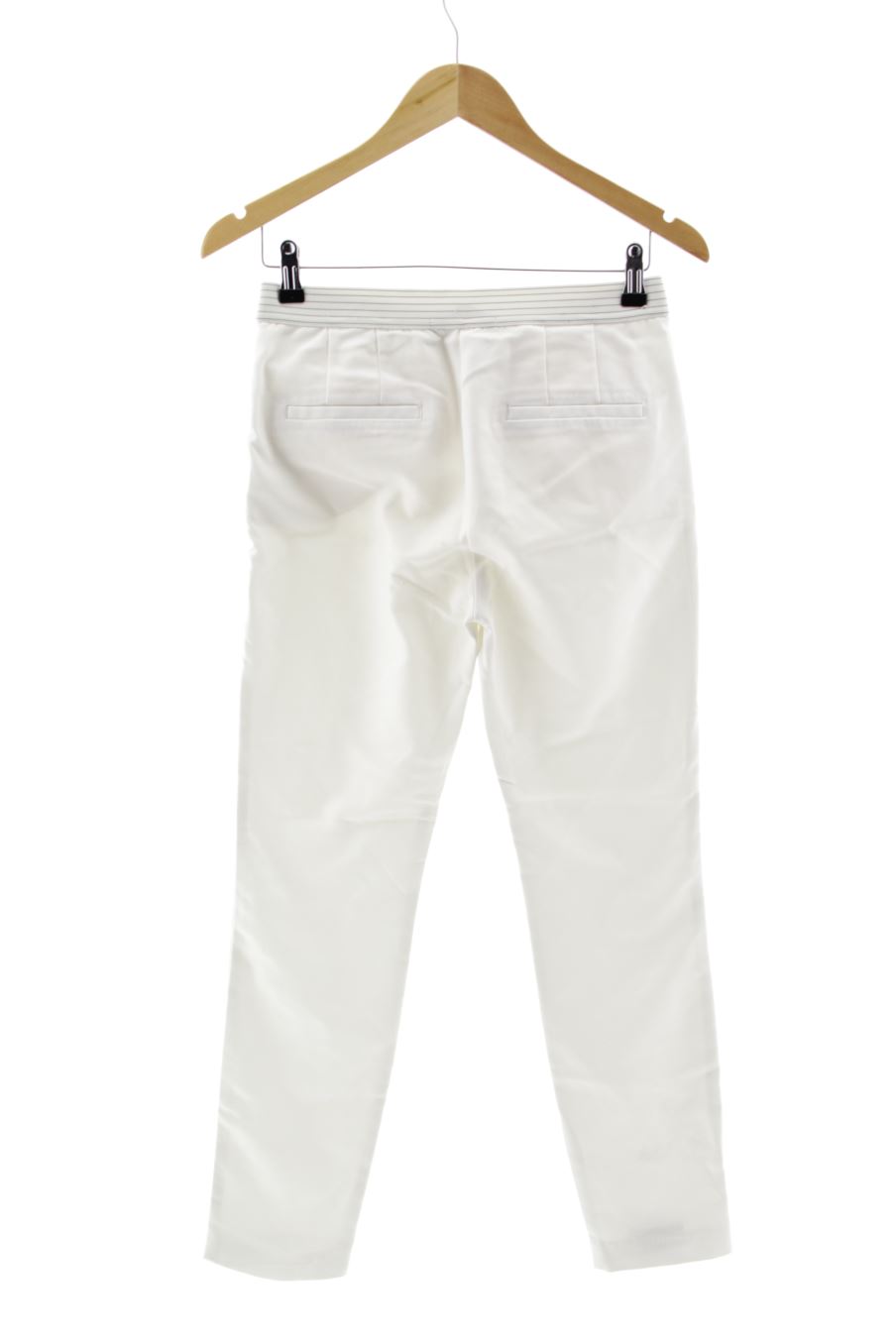 Pantalones de Zara de la talla S, de color blanco