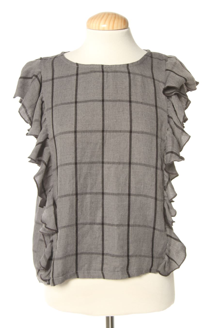 Blouse à manches courtes Little Miss Captain de la taille S, de couleur carreaux