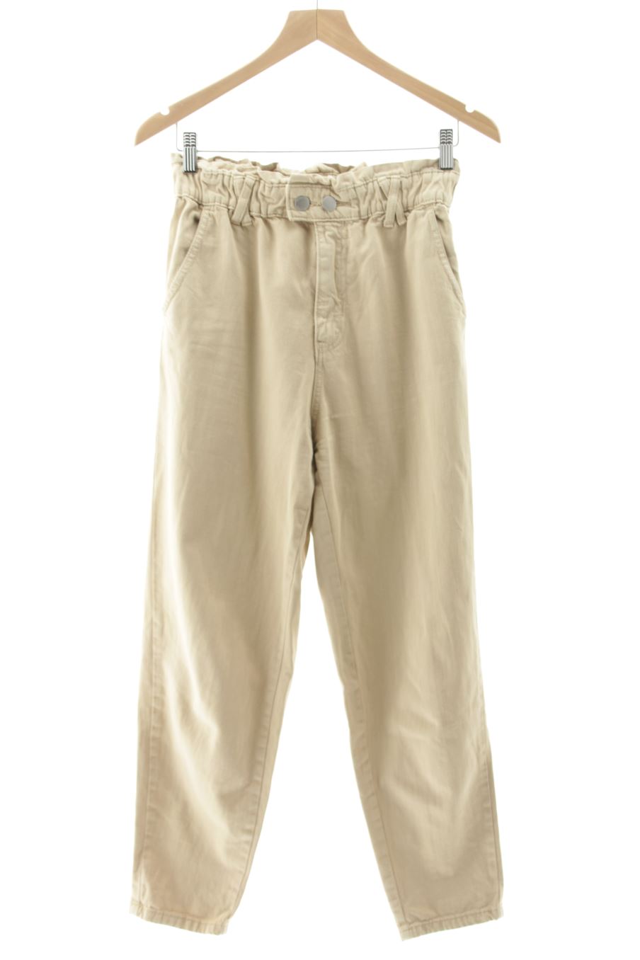 Pantalon Casual Stradivarius de la taille S, de couleur beige