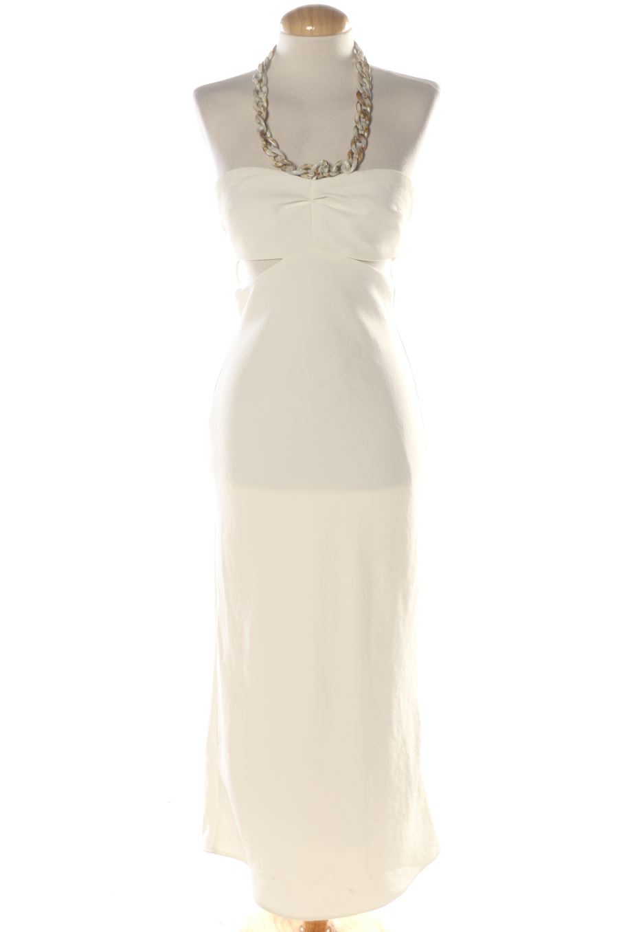 Robe casual Zara de la taille S, de couleur blanc
