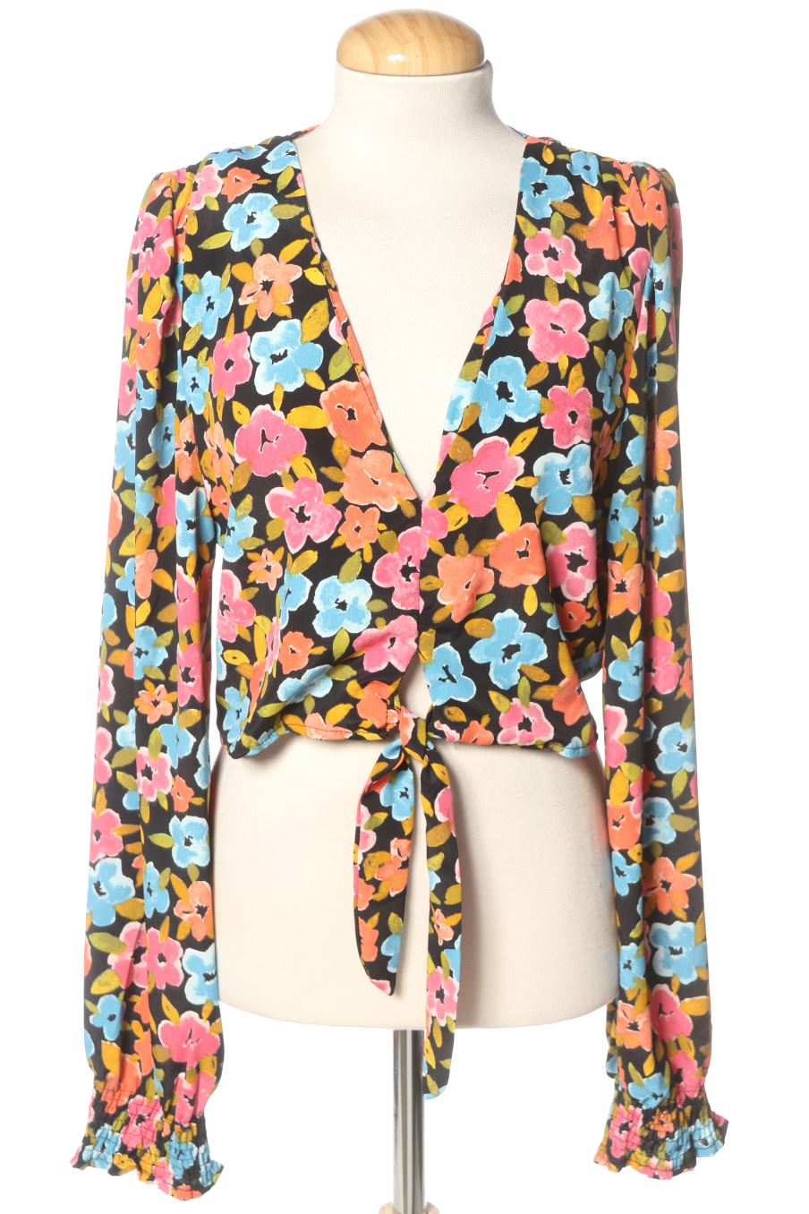 Blusa de manga larga de LOAVIES de la talla S, de color flores