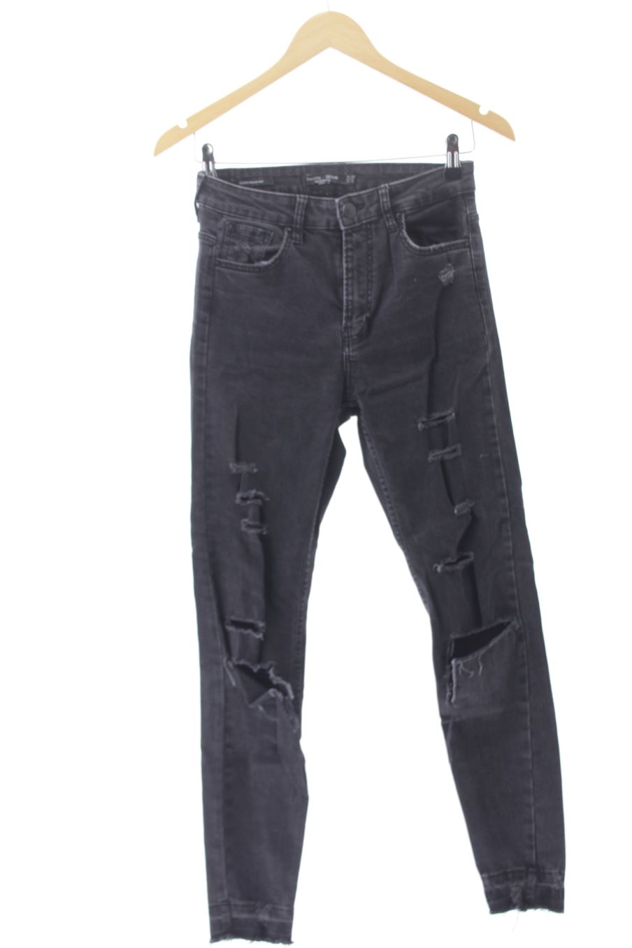 Vaquero de Bershka de la talla 36, de color negro de ropa vaquera