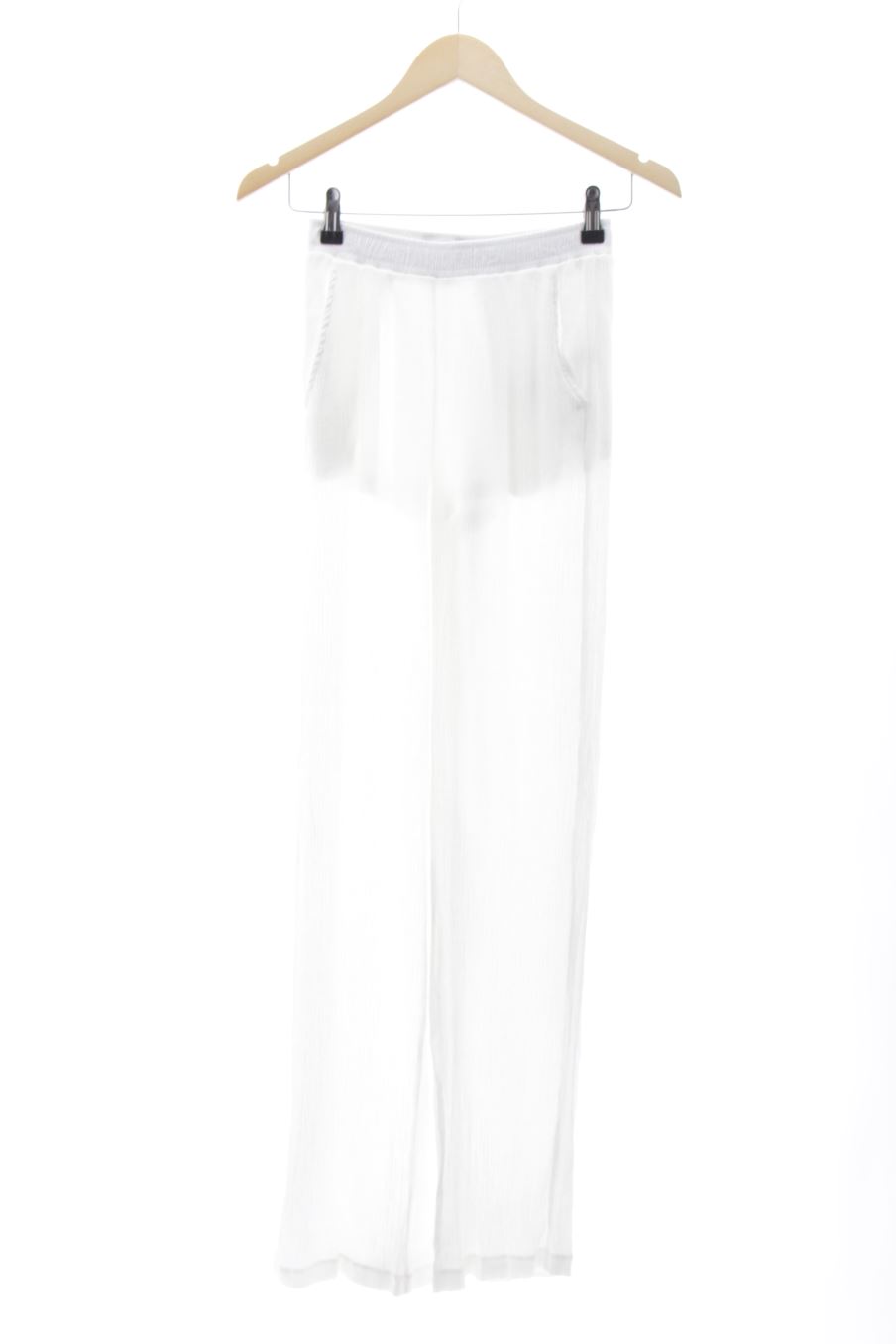 Pantalon Casual Bershka de la taille XS, de couleur blanc