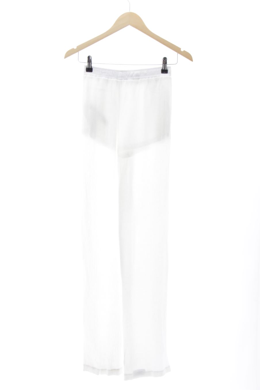 Pantalon Casual Bershka de la taille XS, de couleur blanc