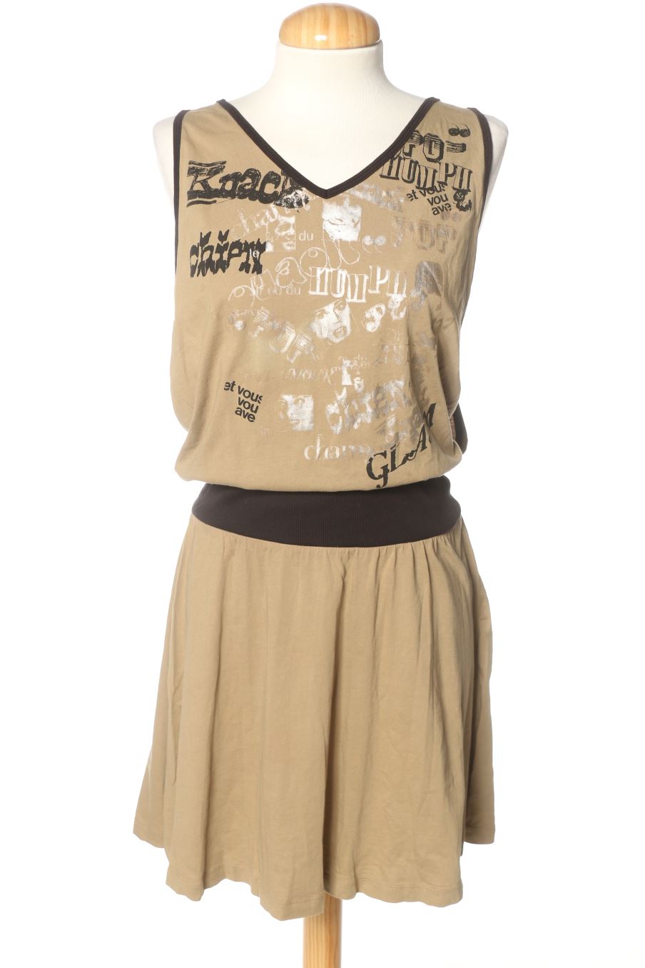 Vestido casual de Mango de la talla S, de color beige