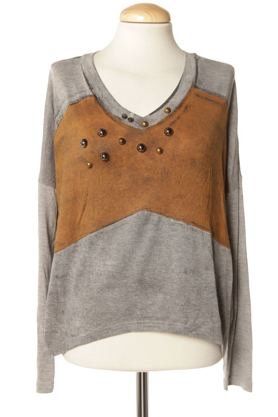Camiseta manga larga de Sweewe  de la talla S, de color gris